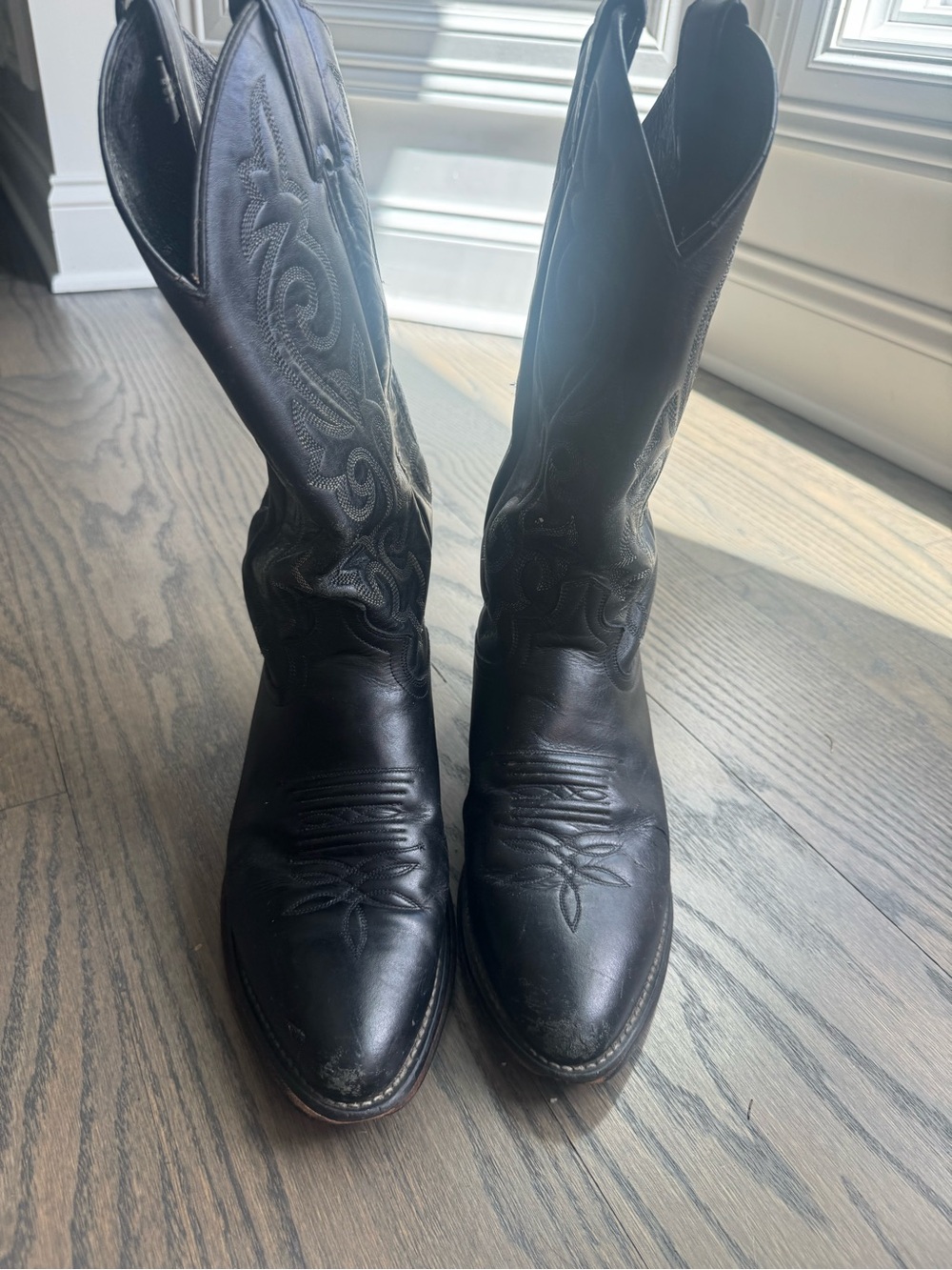 Tony Lama Men’s Black Western Cowboy Boots Size 10D